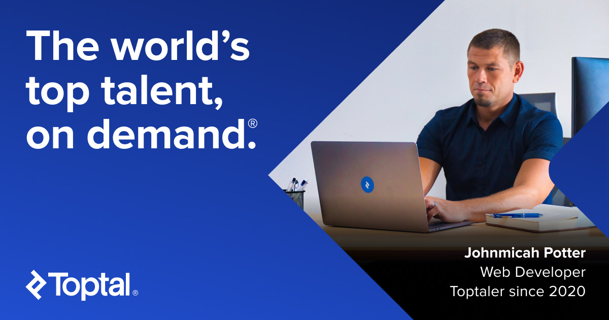 The picture toptal.com shows when its homepage is shared