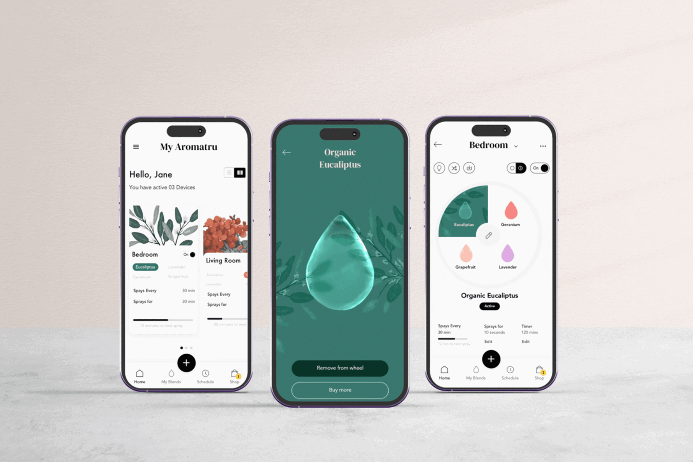 Aromatru - IOT Aromatherapy Diffuser App project