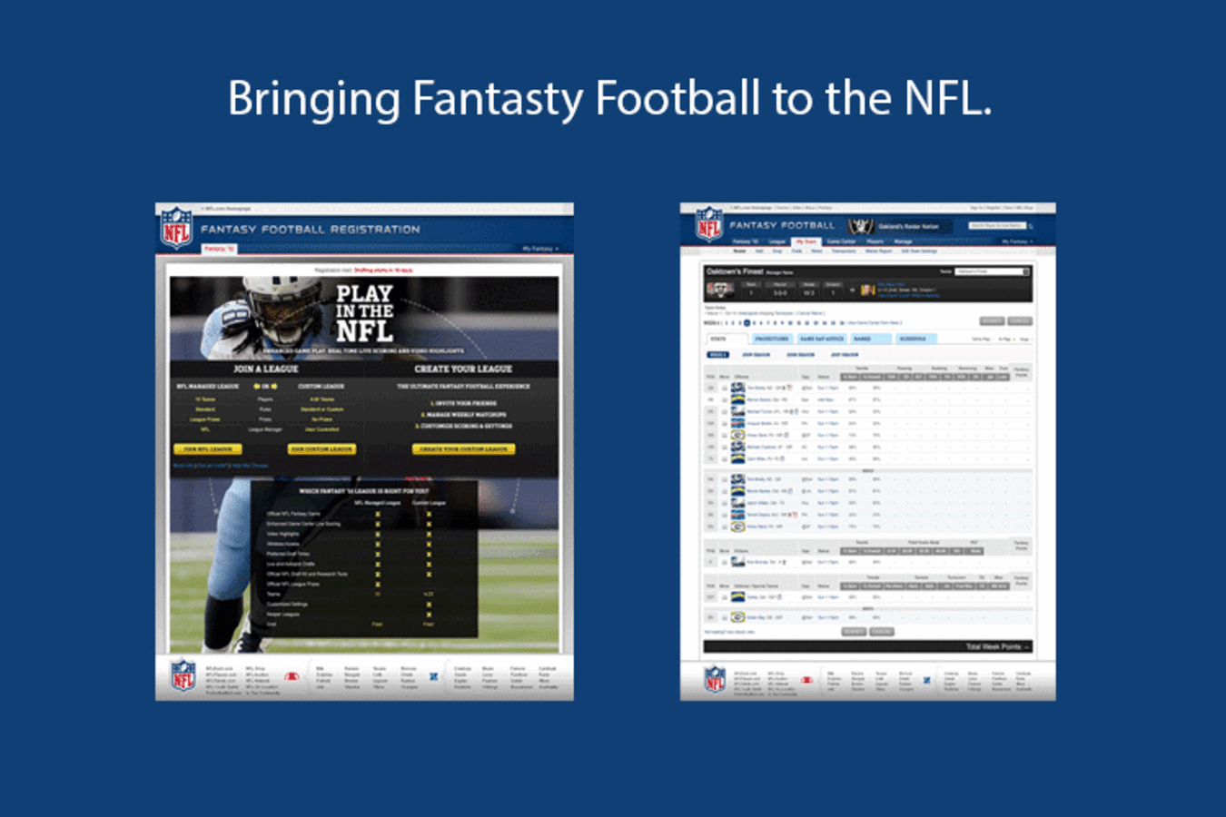NFL Fantasy Football project