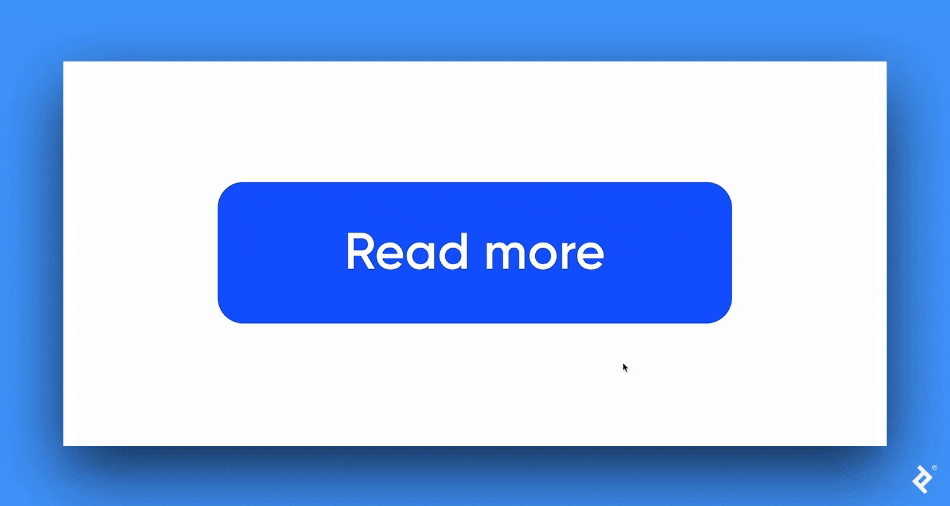 A GIF of the animation in preview mode. The button changes color when the user hovers over it or clicks on it.