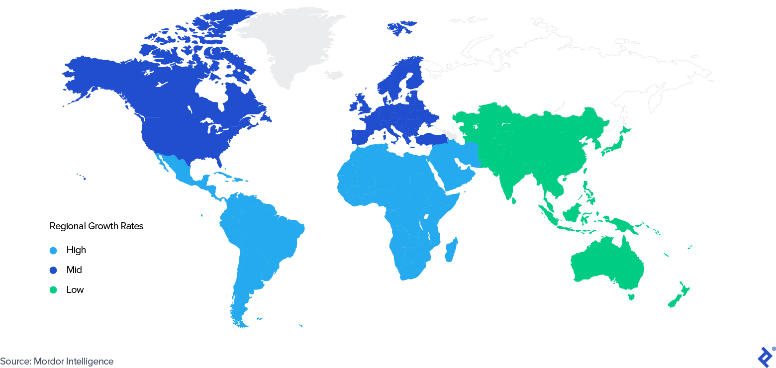 Precision Farming Market - Growth Rate by Region