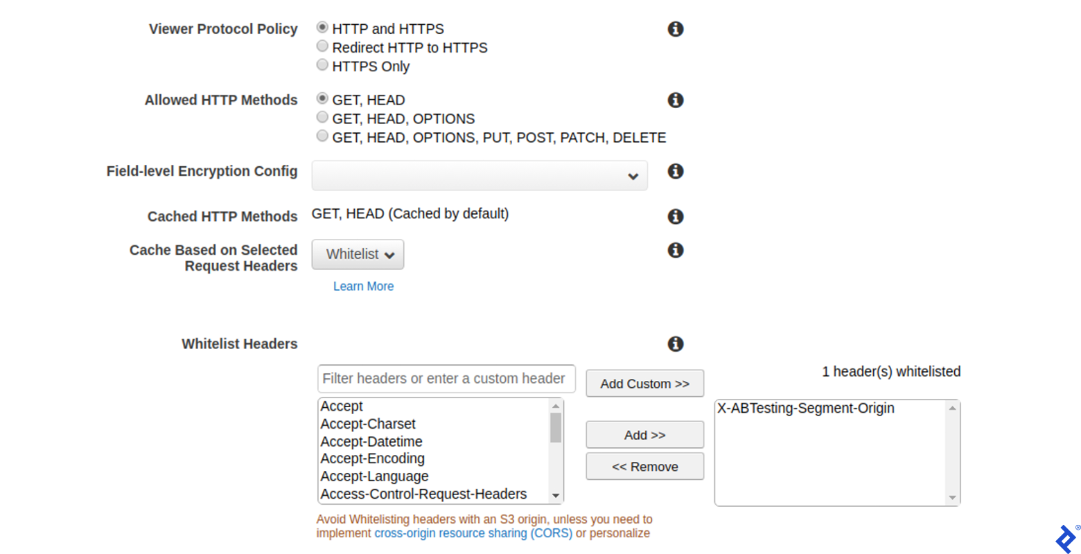 CloudFront Settings