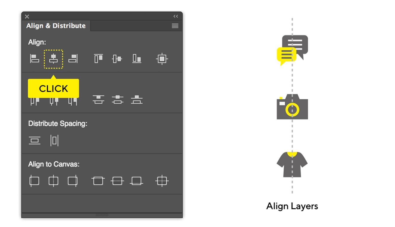 align and distribute adobe dimension where is it?